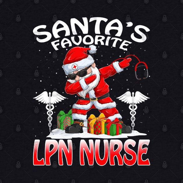 Santas Favorite Lpn Nurse Christmas T Shirt by intelus